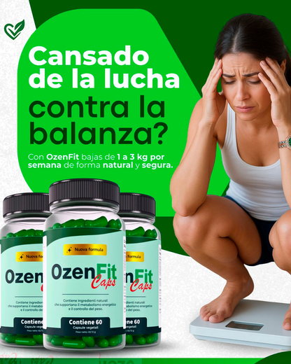 3x OzenFit Caps - Integratore per la perdita di peso e il controllo del metabolismo