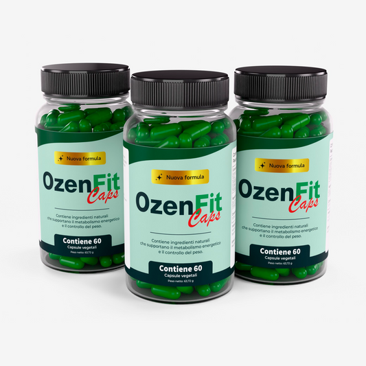 3x OzenFit Caps - Integratore per la perdita di peso e il controllo del metabolismo