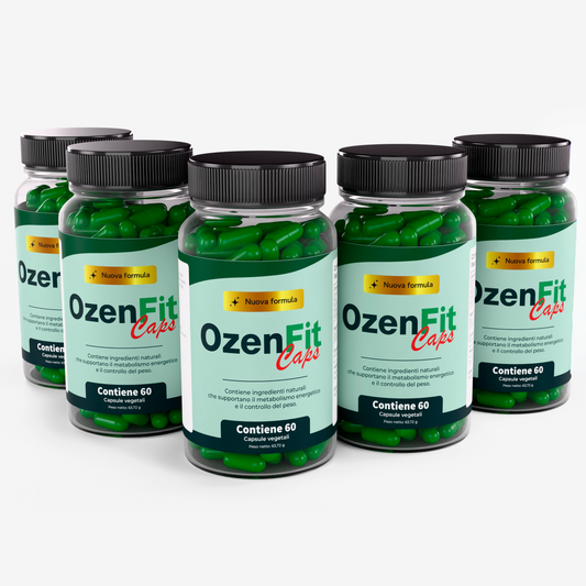5x OzenFit Caps - Integratore per la perdita di peso e il controllo del metabolismo